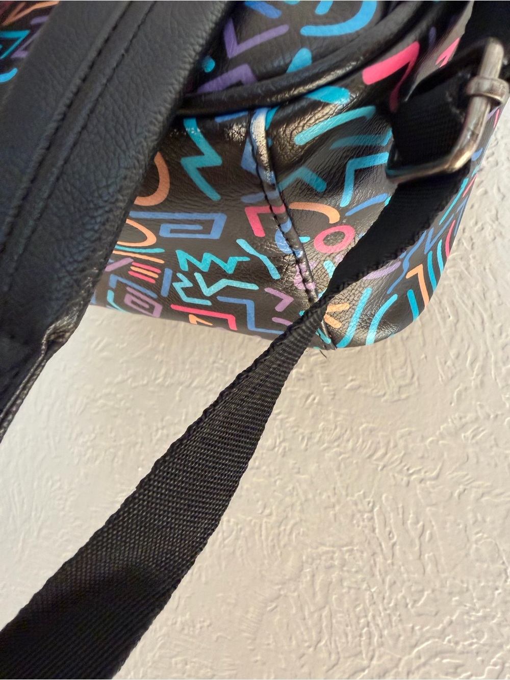 Black Multicolor Mini Backpack - Picture 5 of 7